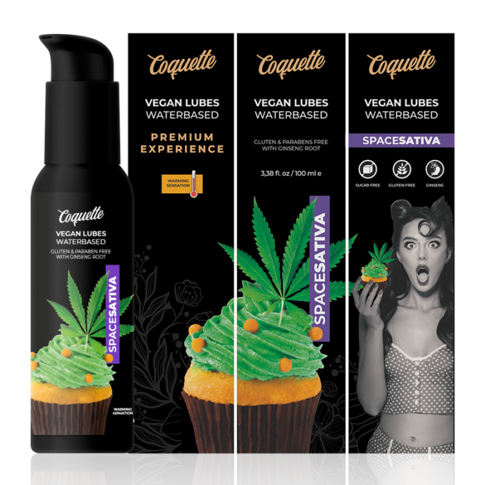 COQUETTE CHIC DESIRE - PREMIUM EXPERIENCE LUBRICANTE VEGANO SPACE SATIVA 100 ML - CandyHot - Foto 3