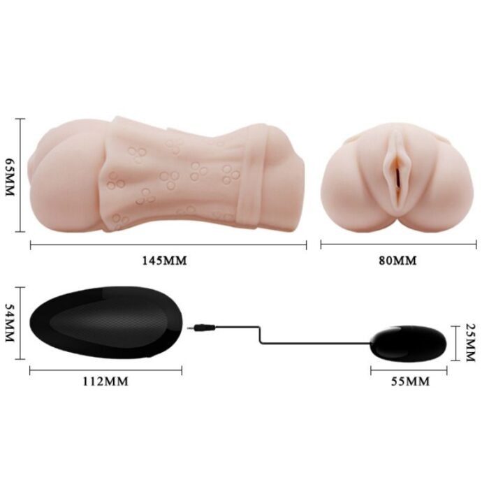 CRAZY BULL - MASTURBADOR WATER SKIN VAGINA CON BALA VIBRADORA 2 - CandyHot - Foto 6