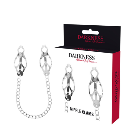 DARKNESS - ABRAZADERA PEZONES METAL CON CADENA - CandyHot - Foto 1