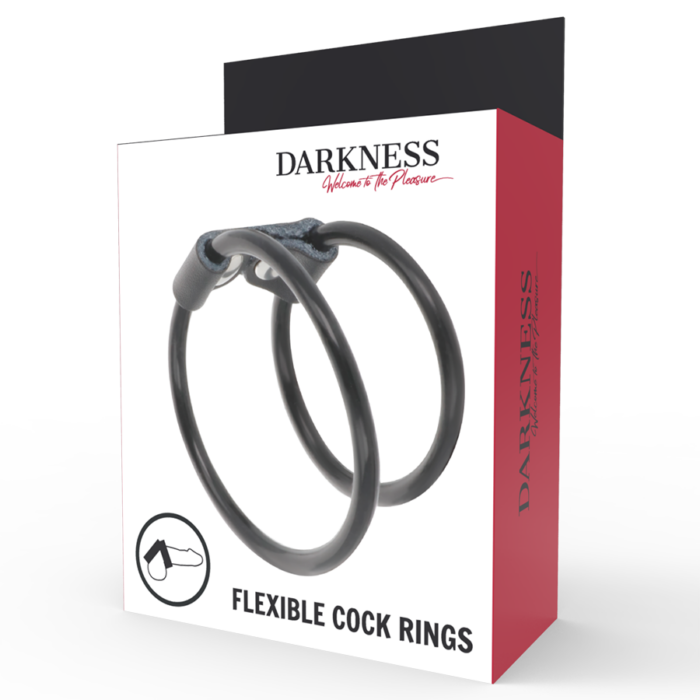 DARKNESS - ANILLA FLEXIBLE DOBLE PARA EL PENE - CandyHot - Foto 4