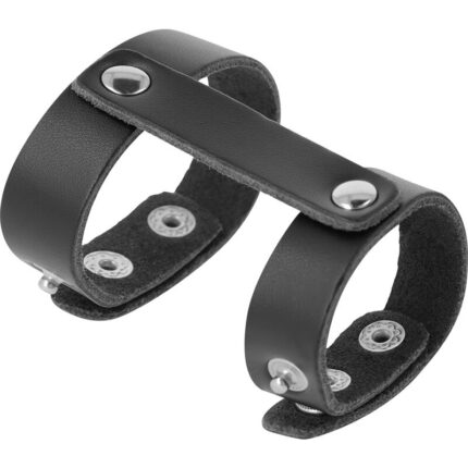 DARKNESS - ANILLO PENE Y TESTÍCULOS AJUSTABLE LEATHER - CandyHot - Foto 3