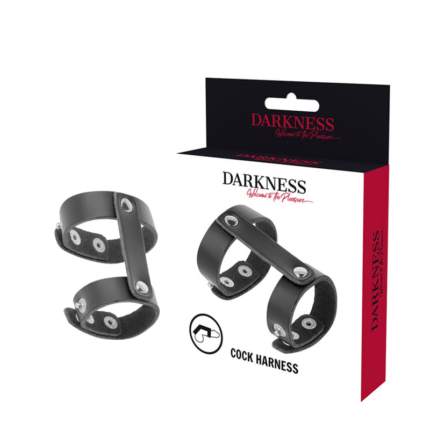 DARKNESS - ANILLO PENE Y TESTÍCULOS AJUSTABLE LEATHER - CandyHot - Foto 1