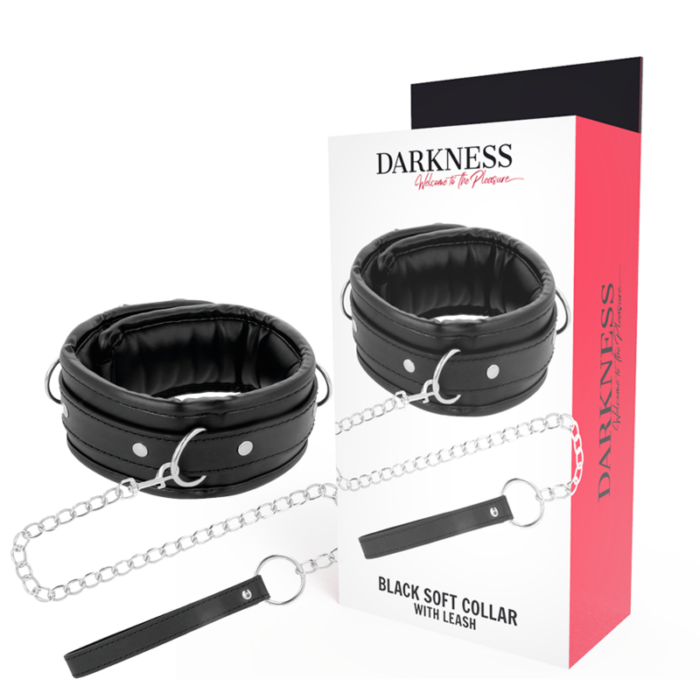 DARKNESS - COLLAR CON CADENA SOFT LEATHER - CandyHot - Foto 1
