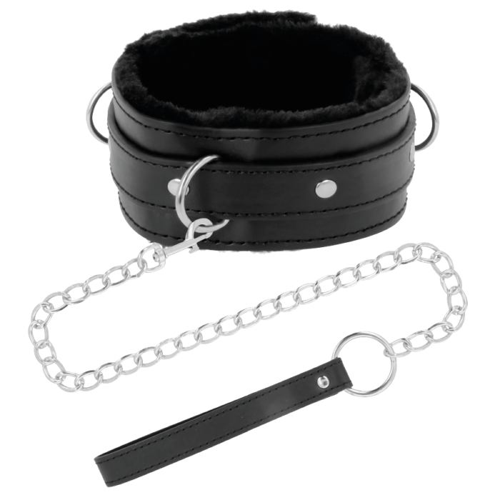 DARKNESS - COLLAR CONFORTABLE DE POSTURA CON CADENA LEATHER - CandyHot - Foto 2