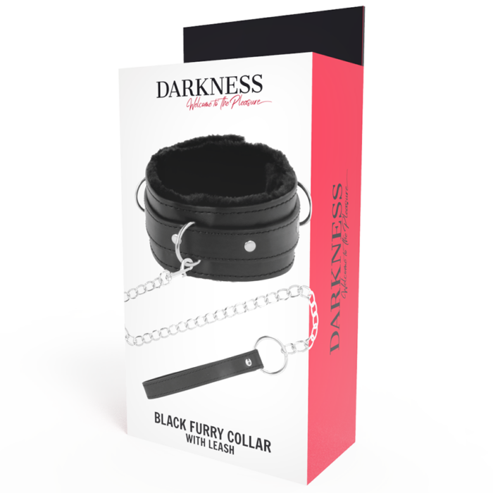 DARKNESS - COLLAR CONFORTABLE DE POSTURA CON CADENA LEATHER - CandyHot - Foto 5