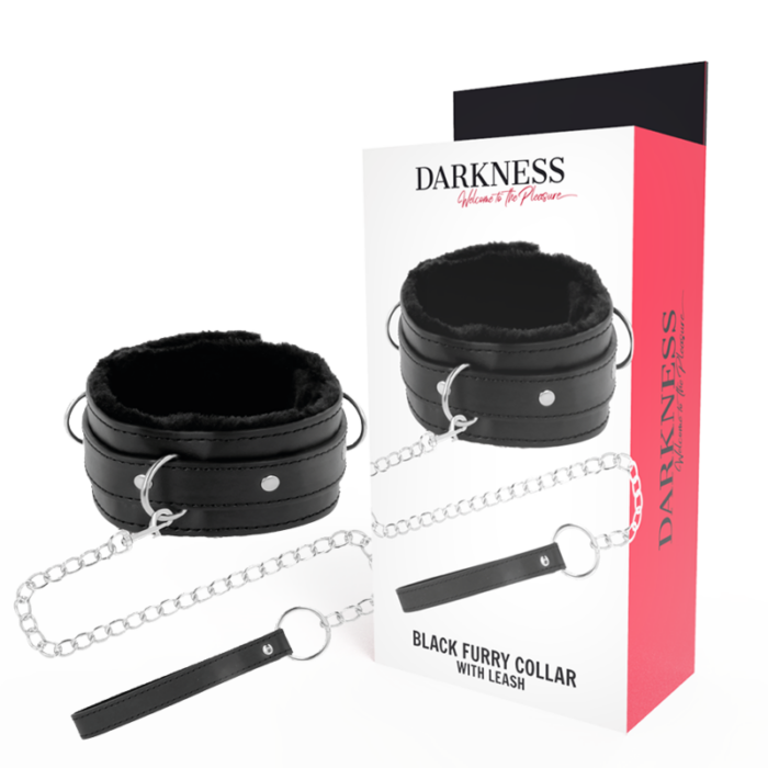 DARKNESS - COLLAR CONFORTABLE DE POSTURA CON CADENA LEATHER - CandyHot - Foto 1