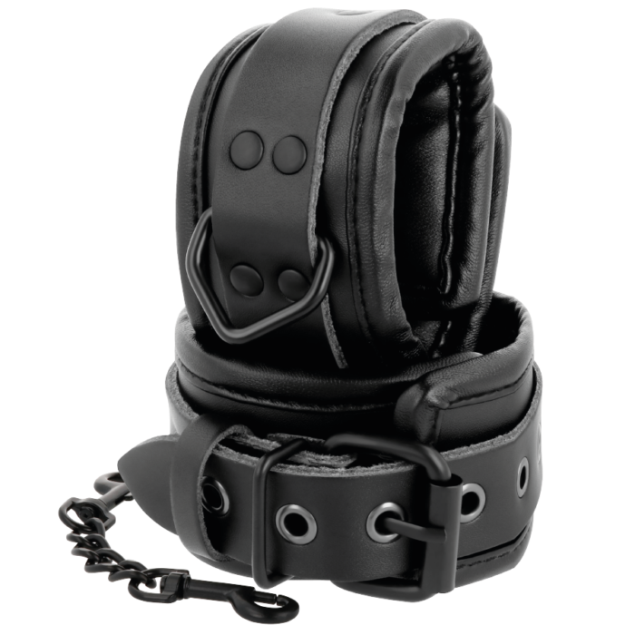 DARKNESS - ESPOSAS AJUSTABLES MANOS LEATHER NEGRO - CandyHot - Foto 2