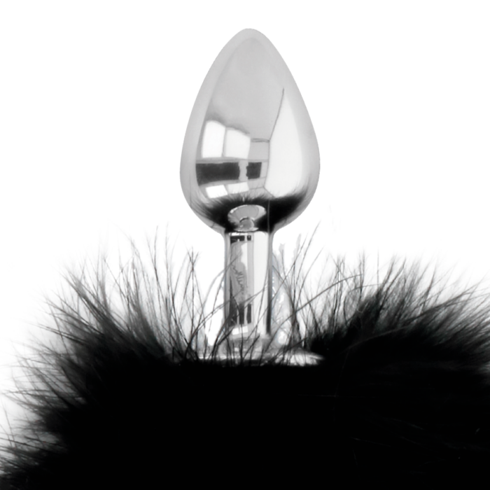DARKNESS - EXTRA BUTTPLUG ANAL CON COLA NEGRO 7 CM - CandyHot - Foto 3