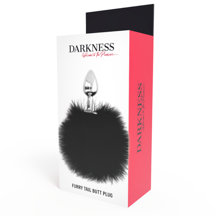 DARKNESS - EXTRA BUTTPLUG ANAL CON COLA NEGRO 7 CM - CandyHot - Foto 4