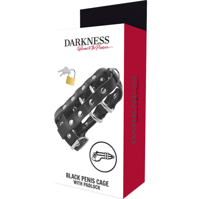 DARKNESS - JAULA CASTIDAD CUERO CON CANDADO - CandyHot - Foto 5