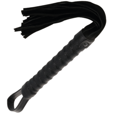 DARKNESS - LÁTIGO BONDAGE NEGRO CON MANGO DE PIEL - CandyHot - Foto 1