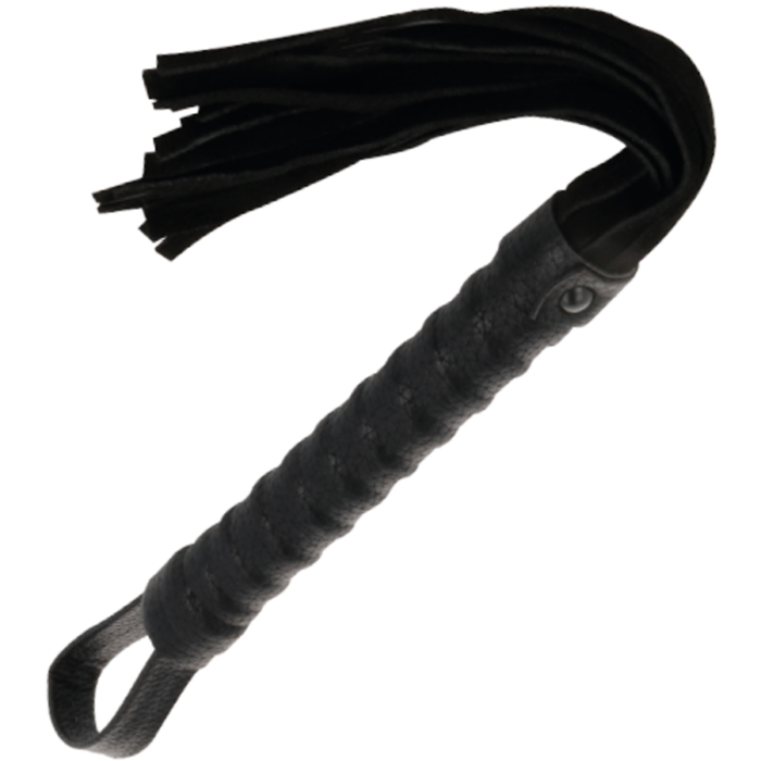 DARKNESS - LÁTIGO BONDAGE NEGRO CON MANGO DE PIEL - CandyHot - Foto 1
