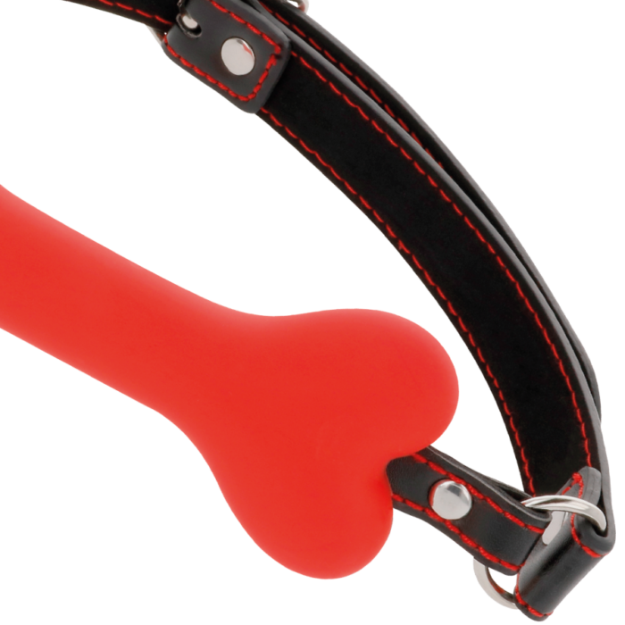DARKNESS - MORDAZA SILICONA  HUESO ROJO - CandyHot - Foto 3