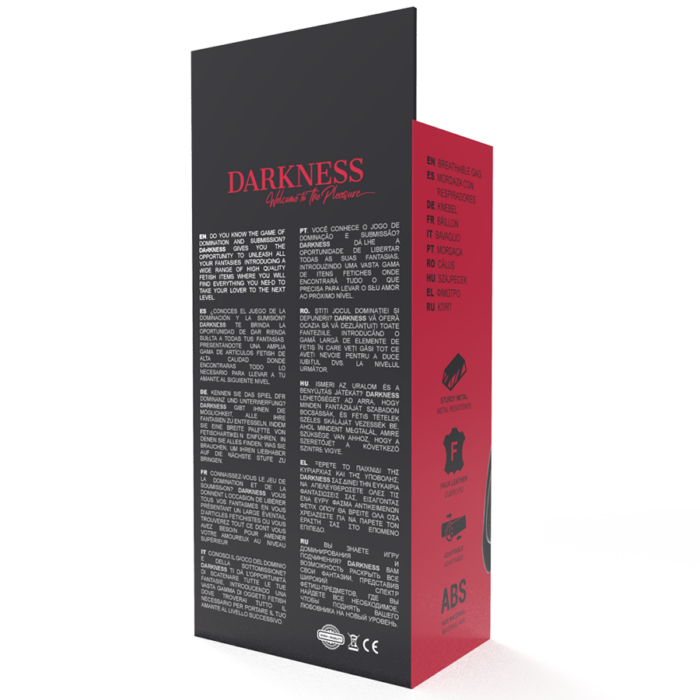 DARKNESS - MORDAZA TRANSPIRABLE NEGRO - CandyHot - Foto 5