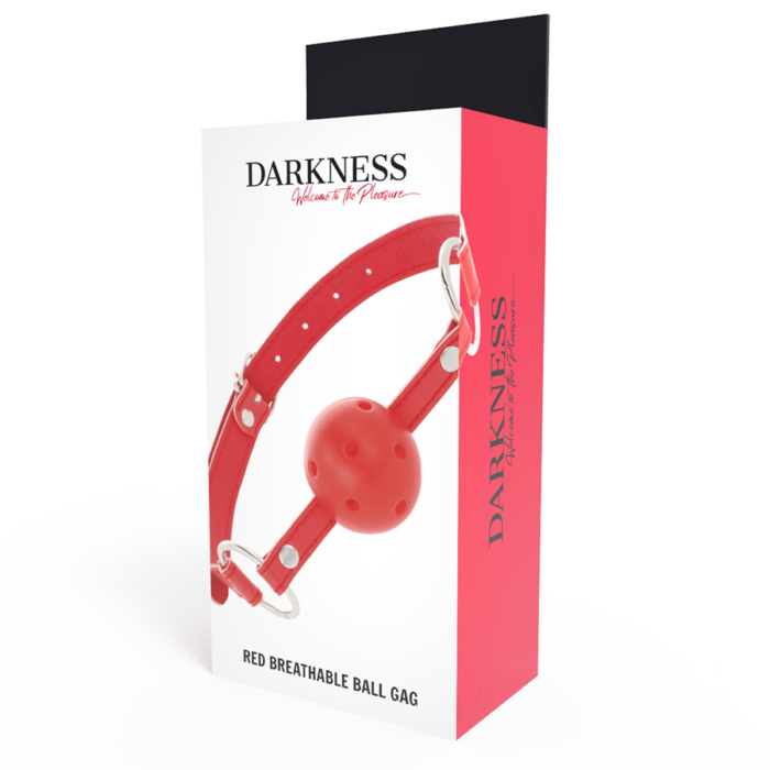 DARKNESS - MORDAZA TRANSPIRABLE ROJO - CandyHot - Foto 4