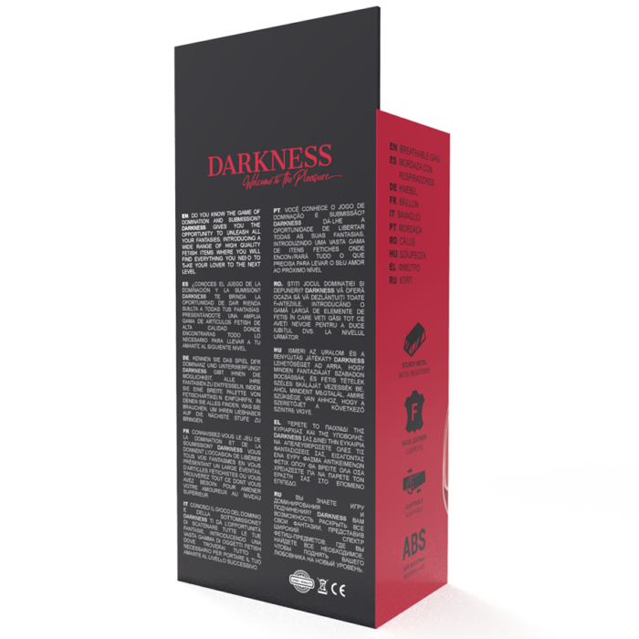 DARKNESS - MORDAZA TRANSPIRABLE ROJO - CandyHot - Foto 5