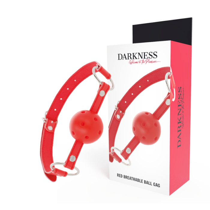 DARKNESS - MORDAZA TRANSPIRABLE ROJO - CandyHot - Foto 1