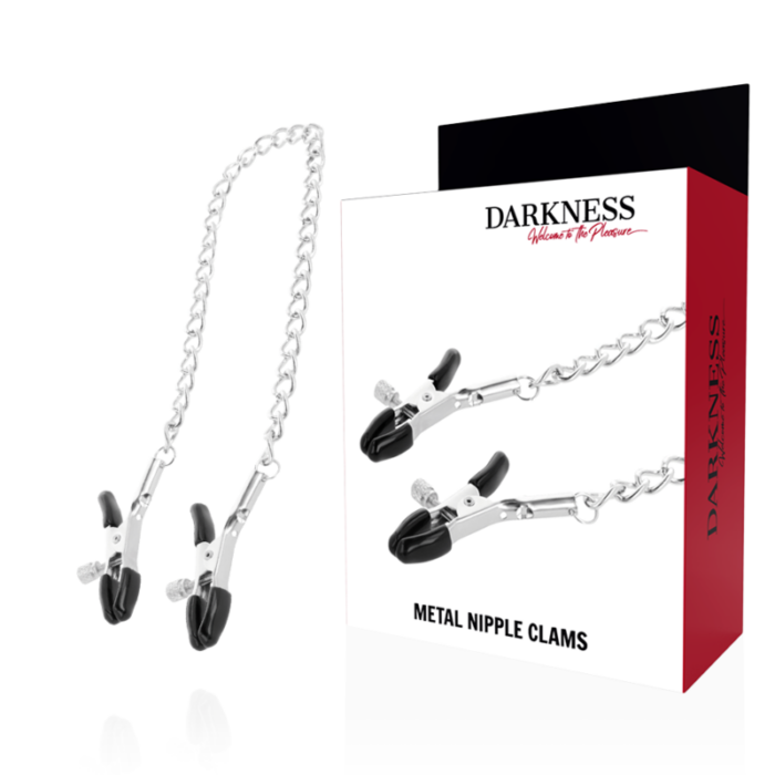 DARKNESS - PINZAS AJUSTABLES PARA PEZONES AJUSTABLES METAL - CandyHot - Foto 1