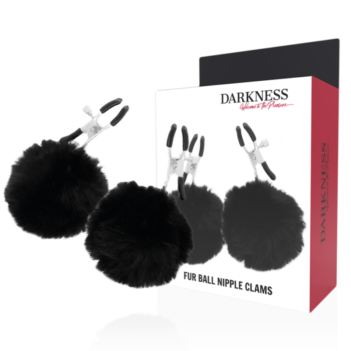 DARKNESS - PINZAS PARA PEZONES CON POMPONES 1 - CandyHot - Foto 1