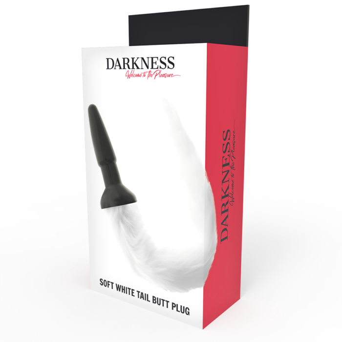 DARKNESS - PLUG ANAL SILICONA CON COLA BLANCA - CandyHot - Foto 3