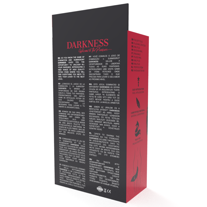 DARKNESS - PLUG ANAL SILVER 8 CM CON COLA NEGRO - CandyHot - Foto 5