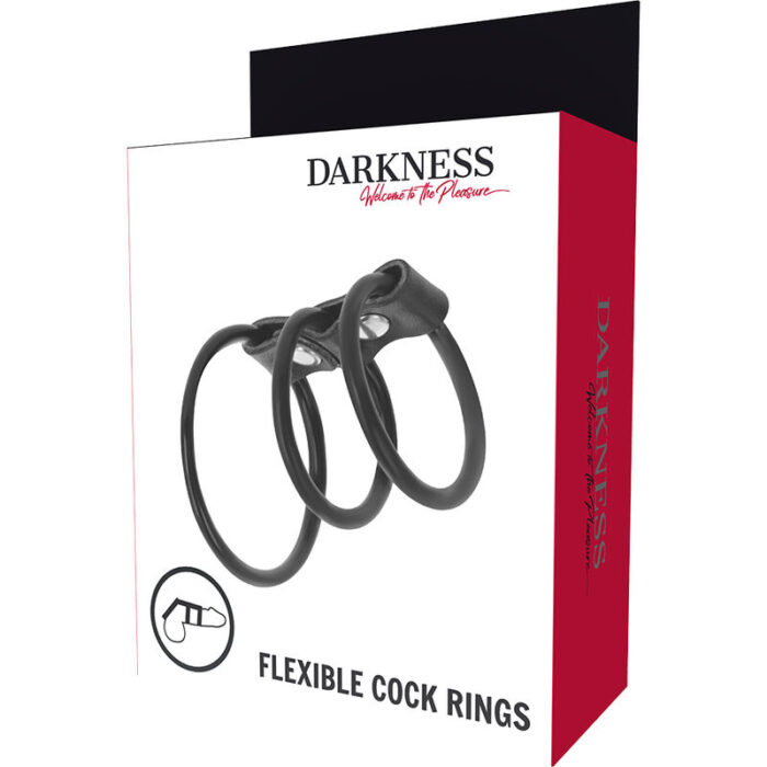 DARKNESS - SET DE 3 ANILLAS PENE FLEXIBLE - CandyHot - Foto 4