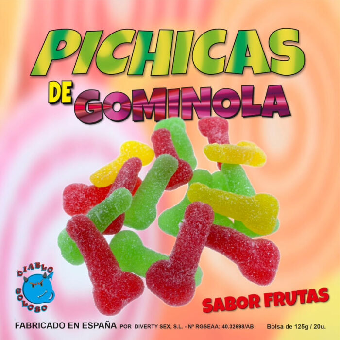 DIABLO GOLOSO - PICHITAS DE GOMINOLA FRUTAS CON AZUCAR - CandyHot - Foto 1