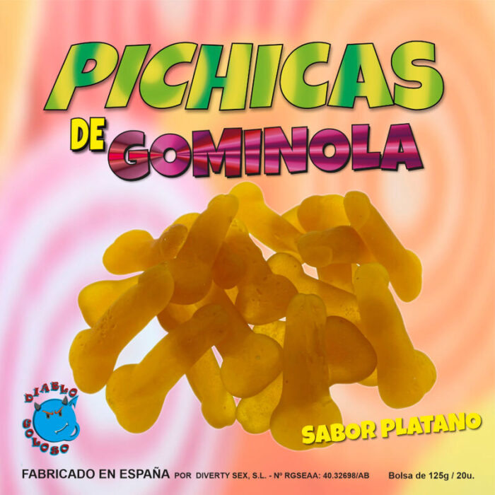 DIABLO GOLOSO - PICHITAS DE GOMINOLA PLATANO - CandyHot - Foto 1