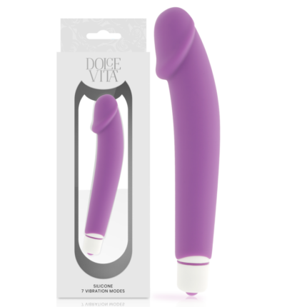 DOLCE VITA - REALISTIC VIBRADOR SILICONA LILA - CandyHot - Foto 2
