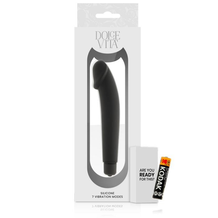 DOLCE VITA - REALISTIC VIBRADOR SILICONA NEGRO - CandyHot - Foto 5
