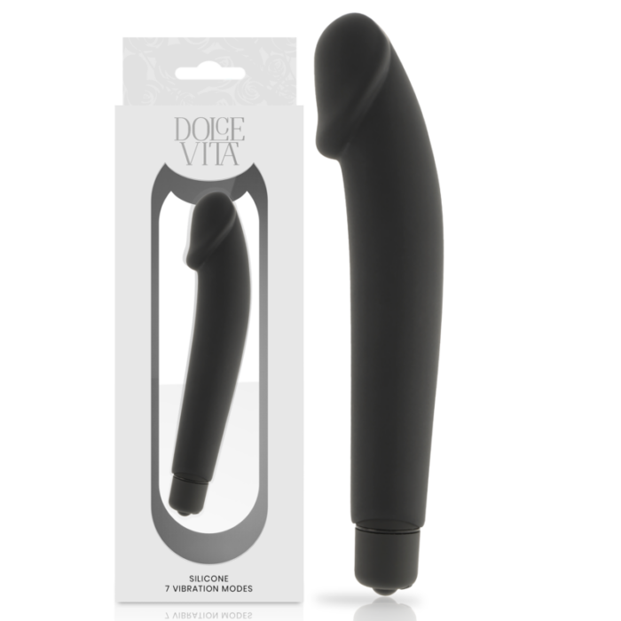 DOLCE VITA - REALISTIC VIBRADOR SILICONA NEGRO - CandyHot - Foto 1