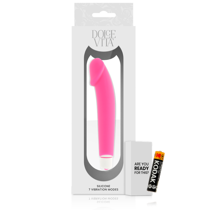 DOLCE VITA - REALISTIC VIBRADOR SILICONA ROSA - CandyHot - Foto 5