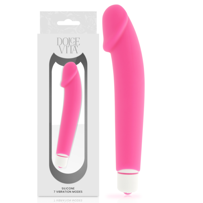 DOLCE VITA - REALISTIC VIBRADOR SILICONA ROSA - CandyHot - Foto 1