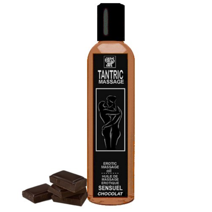 EROS-ART - ACEITE MASAJE TANTRICO NATURAL Y AFRODISÍACO CHOCOLATE 30 ML - CandyHot - Foto 1