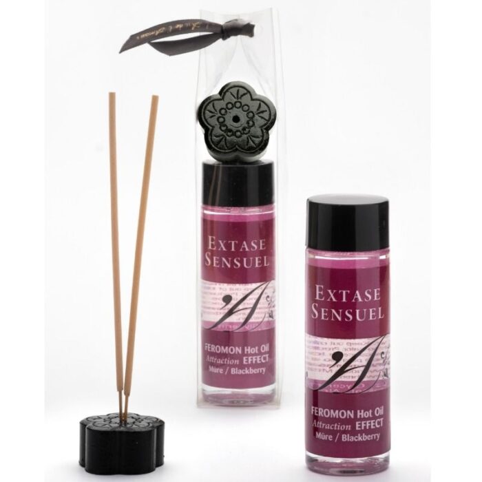 EXTASE SENSUAL - ACEITE MASAJE EFECTO CALOR CON FEROMONAS MORA 100 ML - CandyHot - Foto 2
