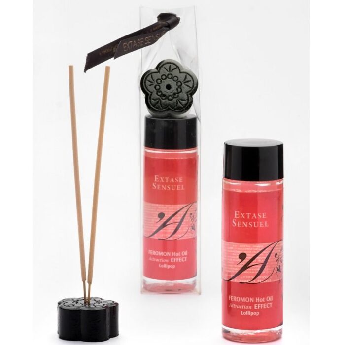 EXTASE SENSUAL - ACEITE MASAJE EFECTO CALOR CON FEROMONAS PIRULET 100 ML - CandyHot - Foto 2