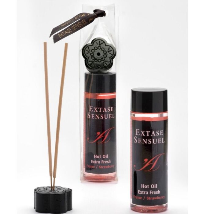 EXTASE SENSUAL - ACEITE MASAJE EFECTO EXTRA FRESH FRESA 100 ML - CandyHot - Foto 2