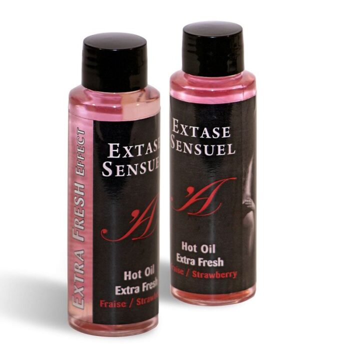 EXTASE SENSUAL - ACEITE MASAJE EFECTO EXTRA FRESH FRESA 100 ML - CandyHot - Foto 1