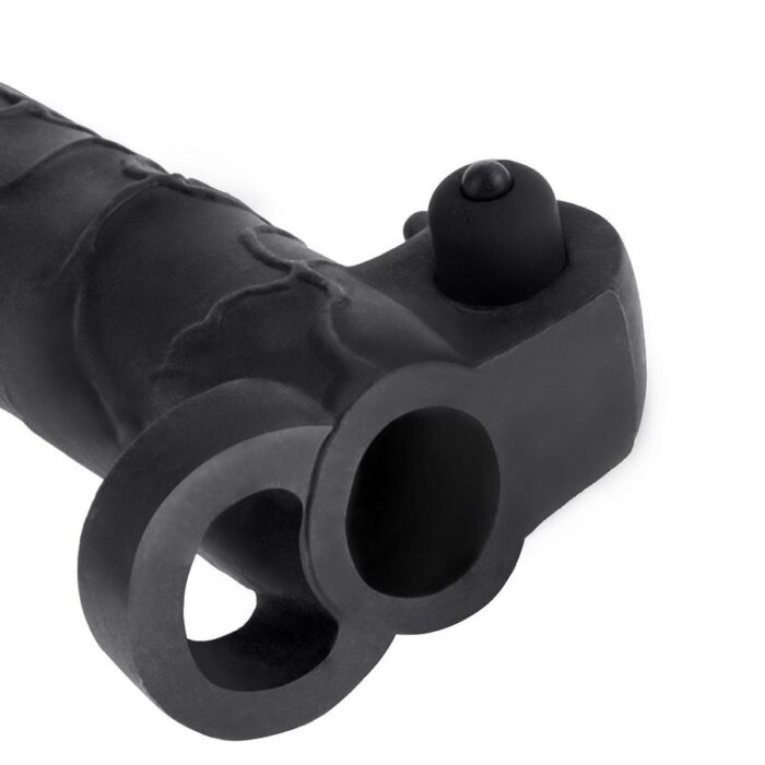 FANTASY X- TENSIONS - EXTENSION PARA EL PENE CON VIBRADOR REAL FEEL 2 NEGRO - CandyHot - Foto 4