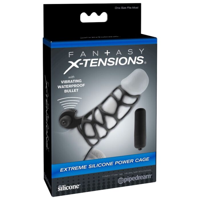 FANTASY X- TENSIONS - FUNDA PARA EL PENE DE SILICONA CON VIBRADOR - CandyHot - Foto 4