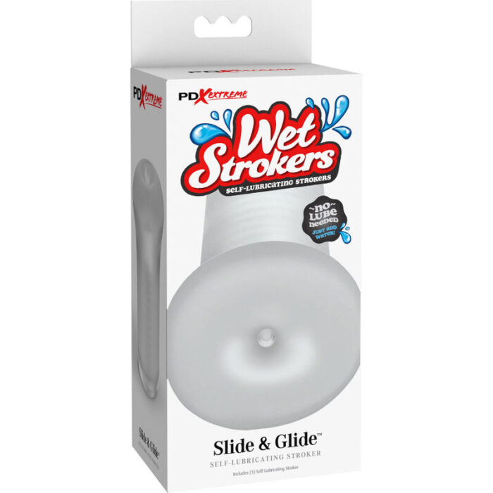FETISH FANTASY EXTREME - MASTURBADOR MASCULINO SILICONA SLIDE & GLIDE TRANSPARENTE - CandyHot - Foto 4