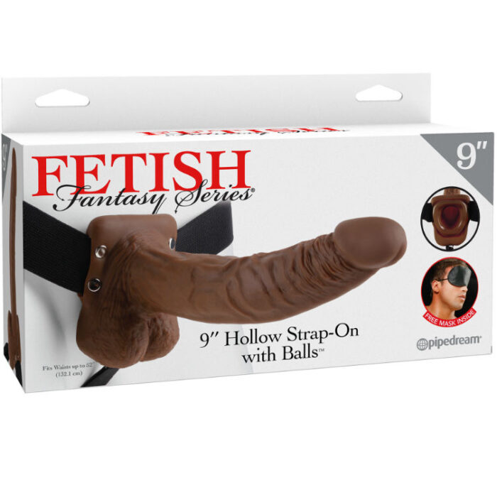 FETISH FANTASY SERIES - 9 ARNÉS CON TESTÍCULOS HUECO MAN 22.9 CM MARRÓN - CandyHot - Foto 2