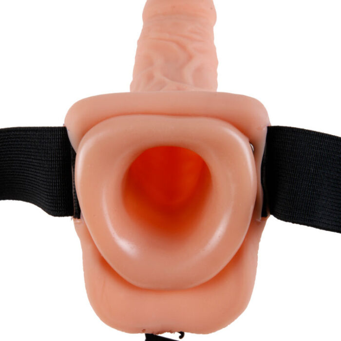 FETISH FANTASY SERIES - 9 HOLLOW STRAP-ON WITH BALLS 22.9CM NATURAL - CandyHot - Foto 2