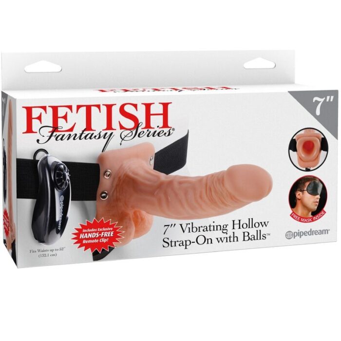 FETISH FANTASY SERIES - ARNÉS AJUSTABLE CONTROL REMOTO PENE REALÍSTICO CON TESTÍCULOS 17.8 CM - CandyHot - Foto 6