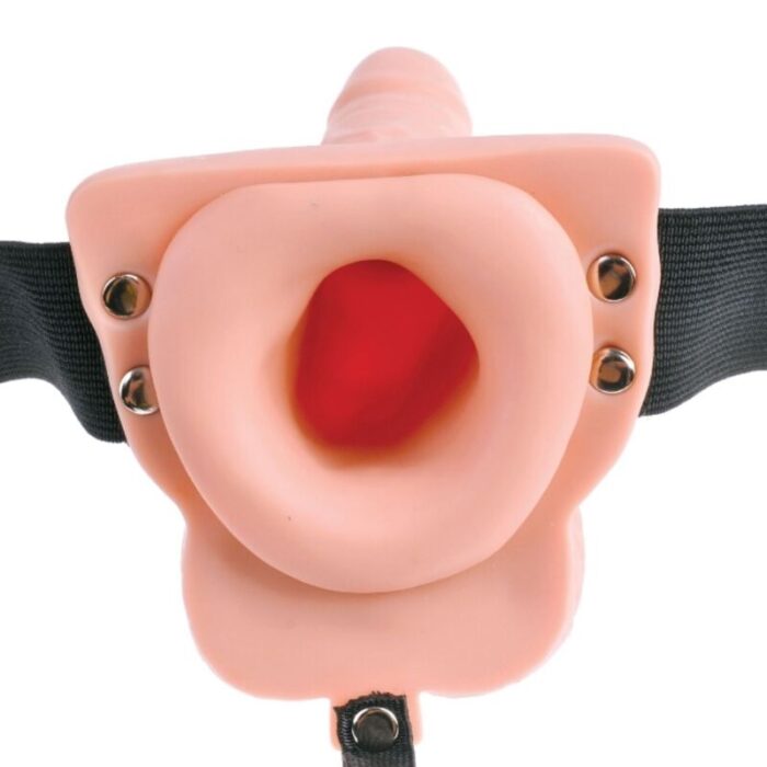 FETISH FANTASY SERIES - ARNÉS AJUSTABLE CONTROL REMOTO PENE REALÍSTICO CON TESTÍCULOS RECARGABLE Y VIBRADOR 15 CM - CandyHot - Foto 3