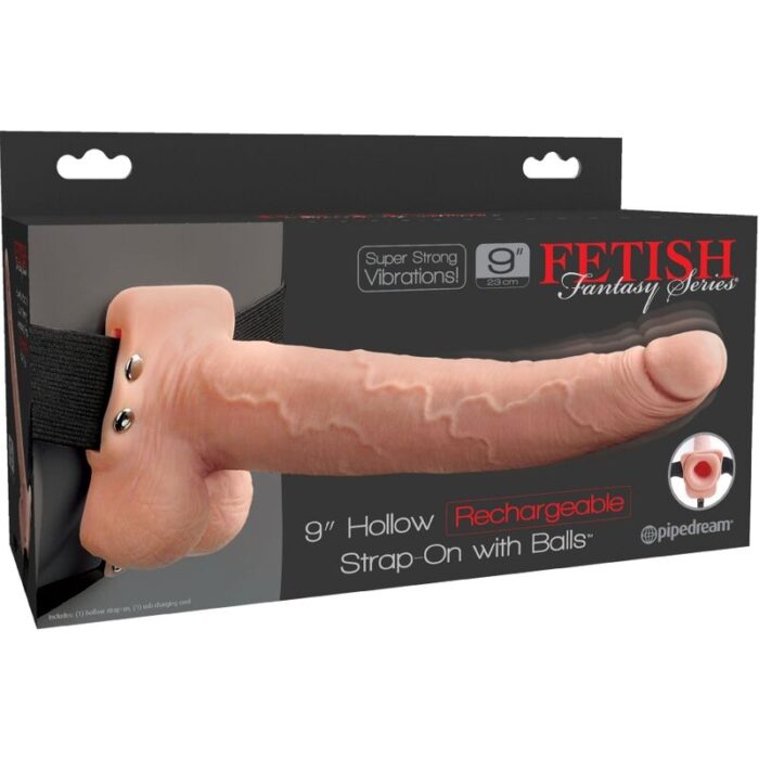 FETISH FANTASY SERIES - ARNES AJUSTABLE PENE REALÍSTICO CON TESTÍCULOS RECARGABLE Y VIBRADOR 23 CM - CandyHot - Foto 5