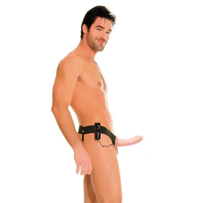 FETISH FANTASY SERIES - ARNÉS HUECO VIBRADOR PARA EL Y ELLA NATURAL 14CM - CandyHot - Foto 5