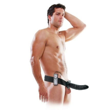 FETISH FANTASY SERIES - ARNÉS VIBRADOR HUECO 19 CM NEGRO - CandyHot - Foto 1