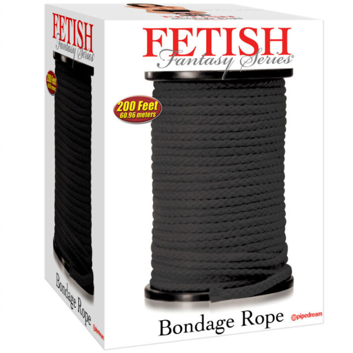 FETISH FANTASY SERIES - SERIES BONDAGE CUERDA SEDA NEGRO 60.96 METROS - CandyHot - Foto 1