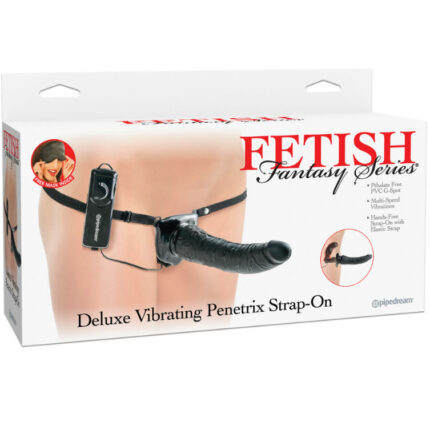 FETISH FANTASY SERIES - SERIES DELUXE ARNÉS VIBRADOR PENETRIS NEGRO - CandyHot - Foto 2